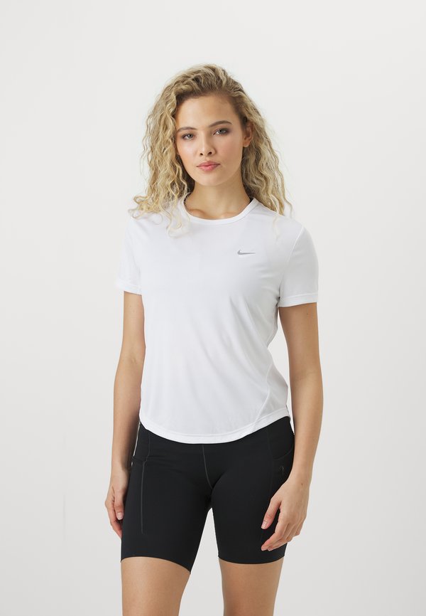 Nike Performance TEMPO - Sports T-shirt - white/silver-coloured