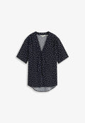 TOM TAILOR TOM TAILOR BLUSEN & SHIRTS BLUSE MIT PUNKTEMUSTER - Blouse - navy white small dot design