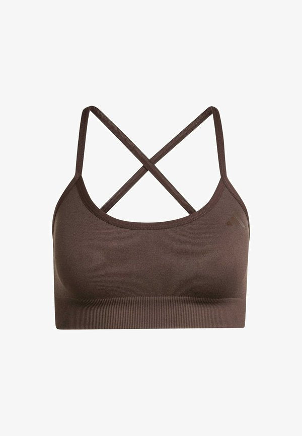 adidas Performance Light support sports bra - aurora coffee