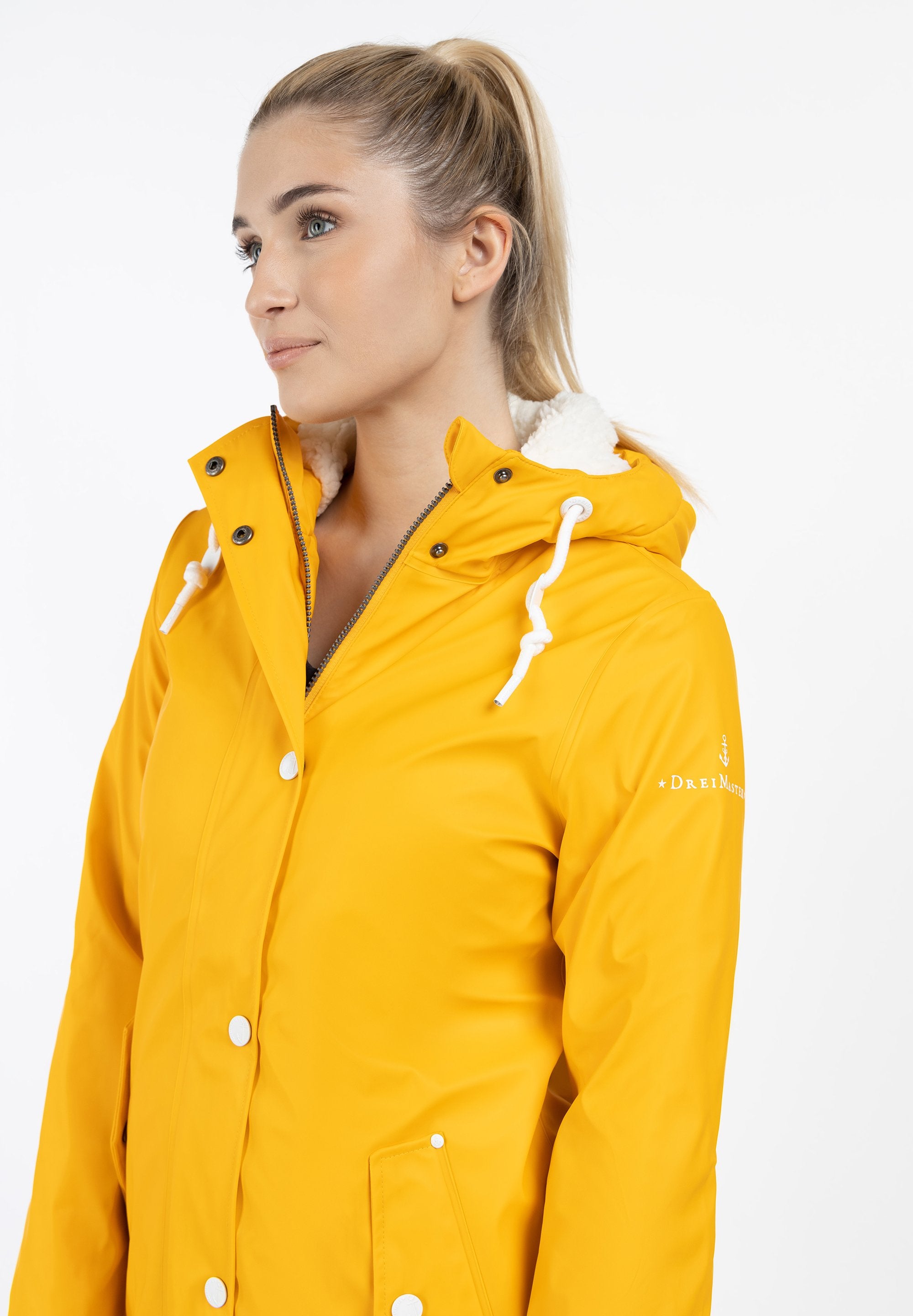 DreiMaster DREIMASTER REGENJACKE MIT WEBPELZFUTTER IN TEDDYOPTIK DRYMASTER