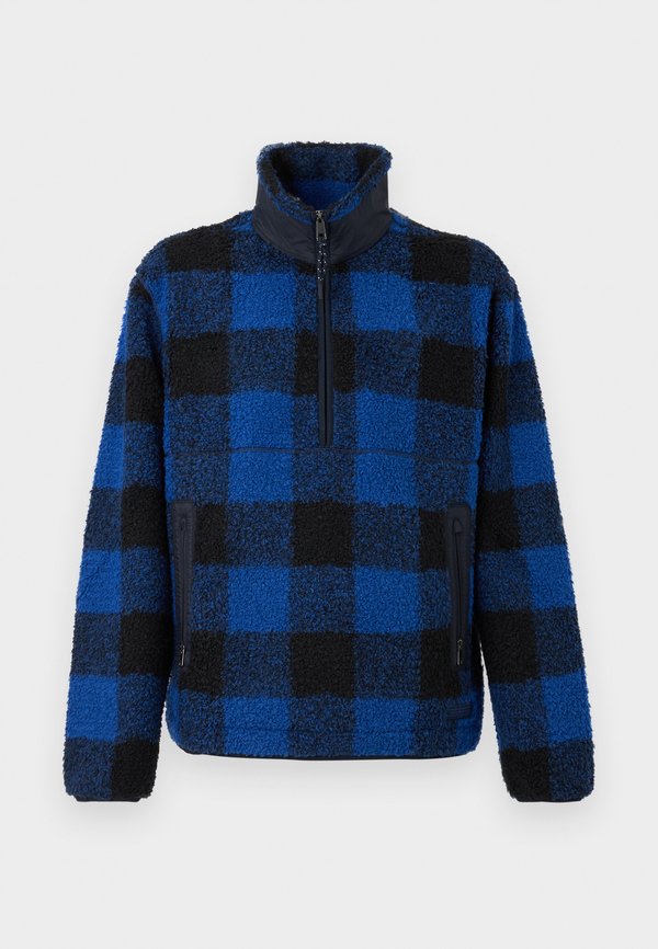Tommy Hilfiger CHECK UNISEX - Fleece jacket - wedge blue/black