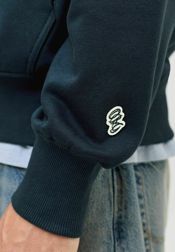 Jack & Jones JORFREDERIKSBERG MONOGRAM SWEAT HOOD PLS - Hoodie - sky captain