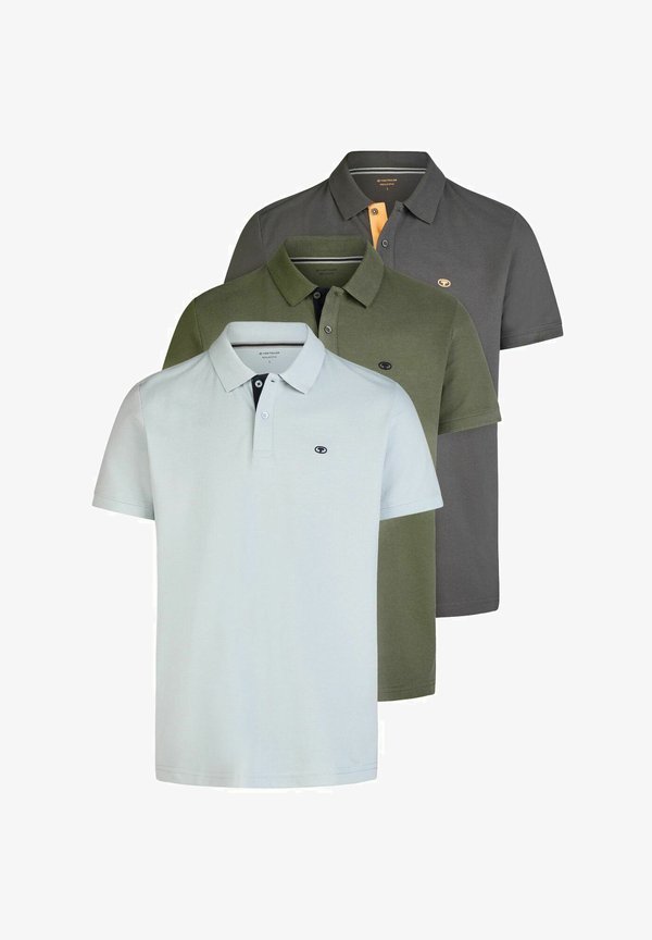 TOM TAILOR 3 PACK - Polo shirt - soft foggy light blue