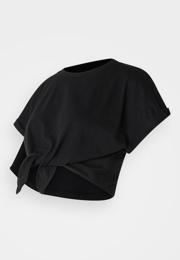 Vero Moda Maternity VMMPANNA CROP NEW - Basic T-shirt - black