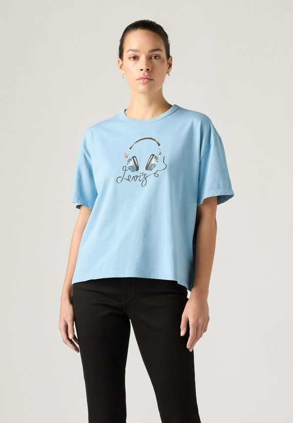 Levi's® Print T-shirt - lse denim headphones coral blush - blues