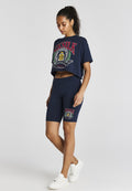 SIKSILK CROPPED VARSITY PRINT