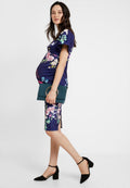 True Violet KIMONO SLEEVES BODYCON DRESS