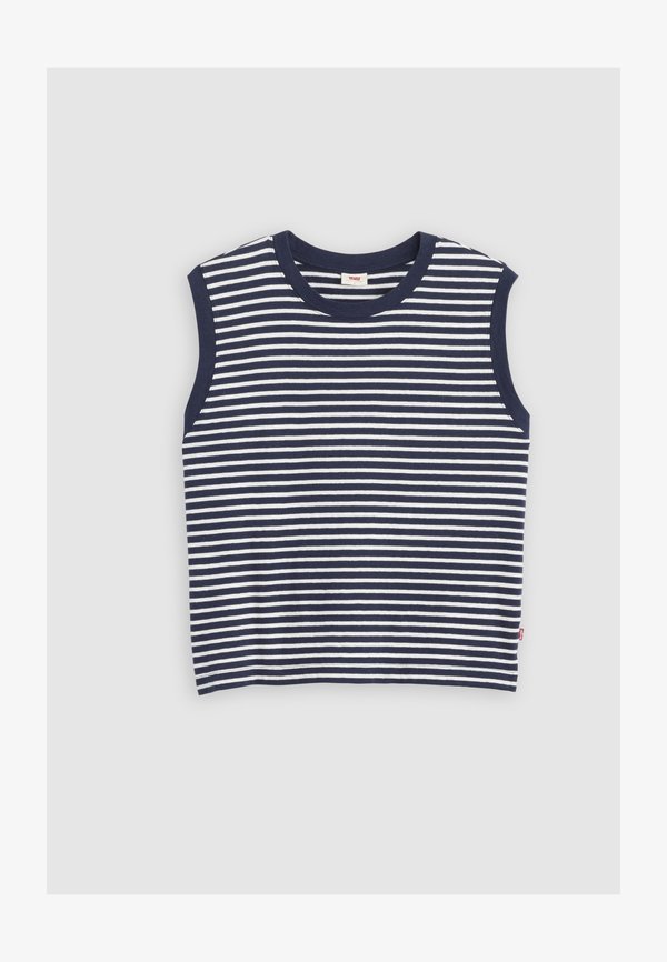 Levi's® BOXY - Top - emmi stripe peacoat egret slub