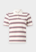 ONLY ONLEVIE - Polo shirt - antique white/navy blazer/ruby wine