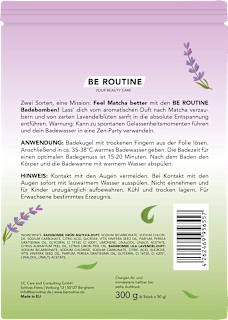 Badebomben FEEL MATCHA BETTER (6x50 g) BE ROUTINE