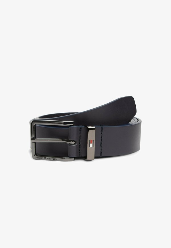 Tommy Hilfiger DEBOSSED LOGO SQUARE BUCKLE  - Belt business - space blue
