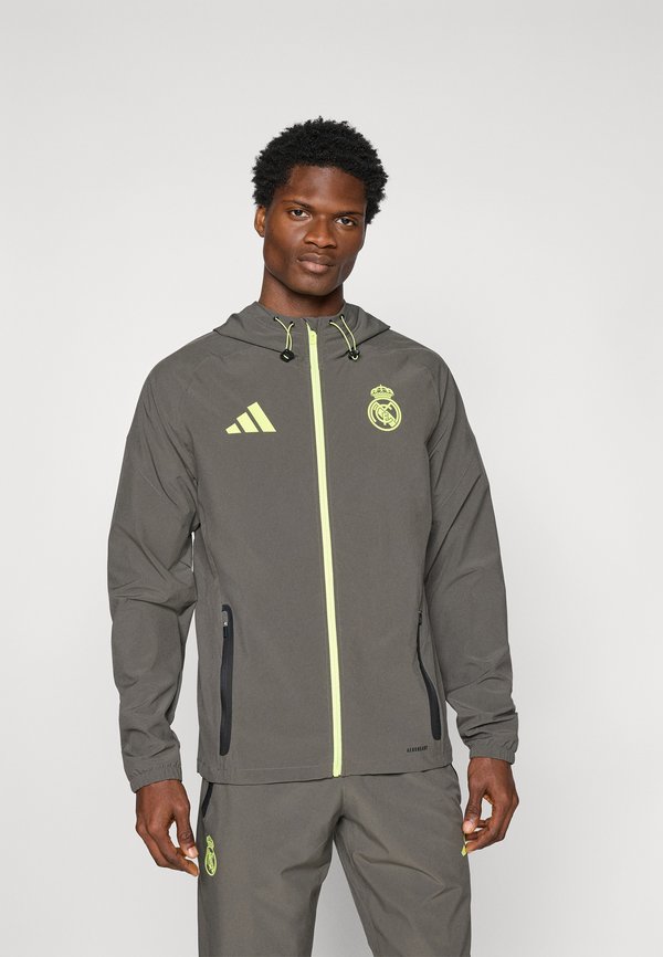 adidas Performance REAL MADRID C VISTECH J - Club wear - utility grey/semi frozen yellow