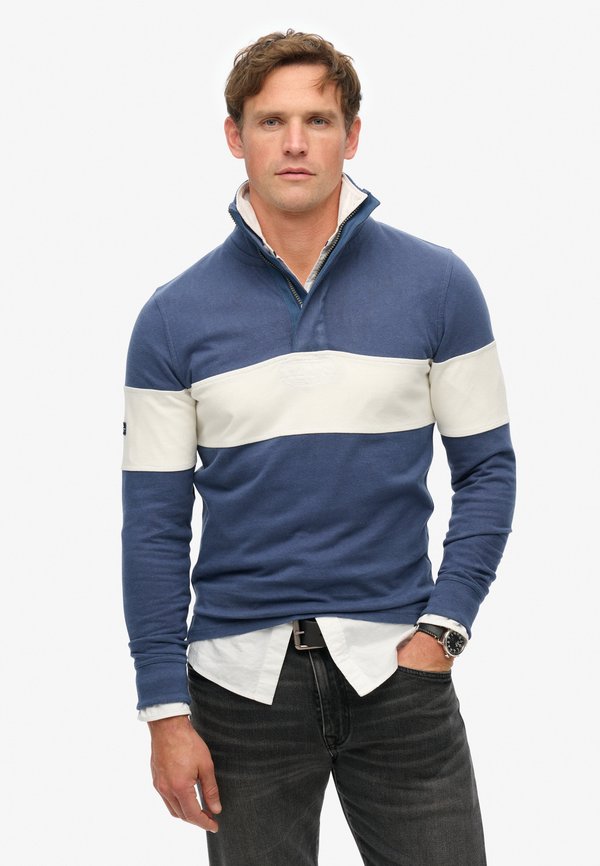 Superdry & Co CLASSIC RUGBY - Long sleeved top - lauren navy white