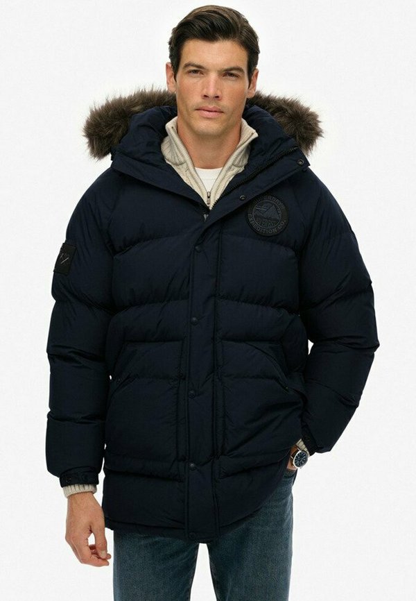 Superdry & Co EVEREST LONGLINE BAFFLED - Winter coat - eclipse navy