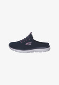 Skechers SUMMITS - Mules - navy mesh hot pink trim