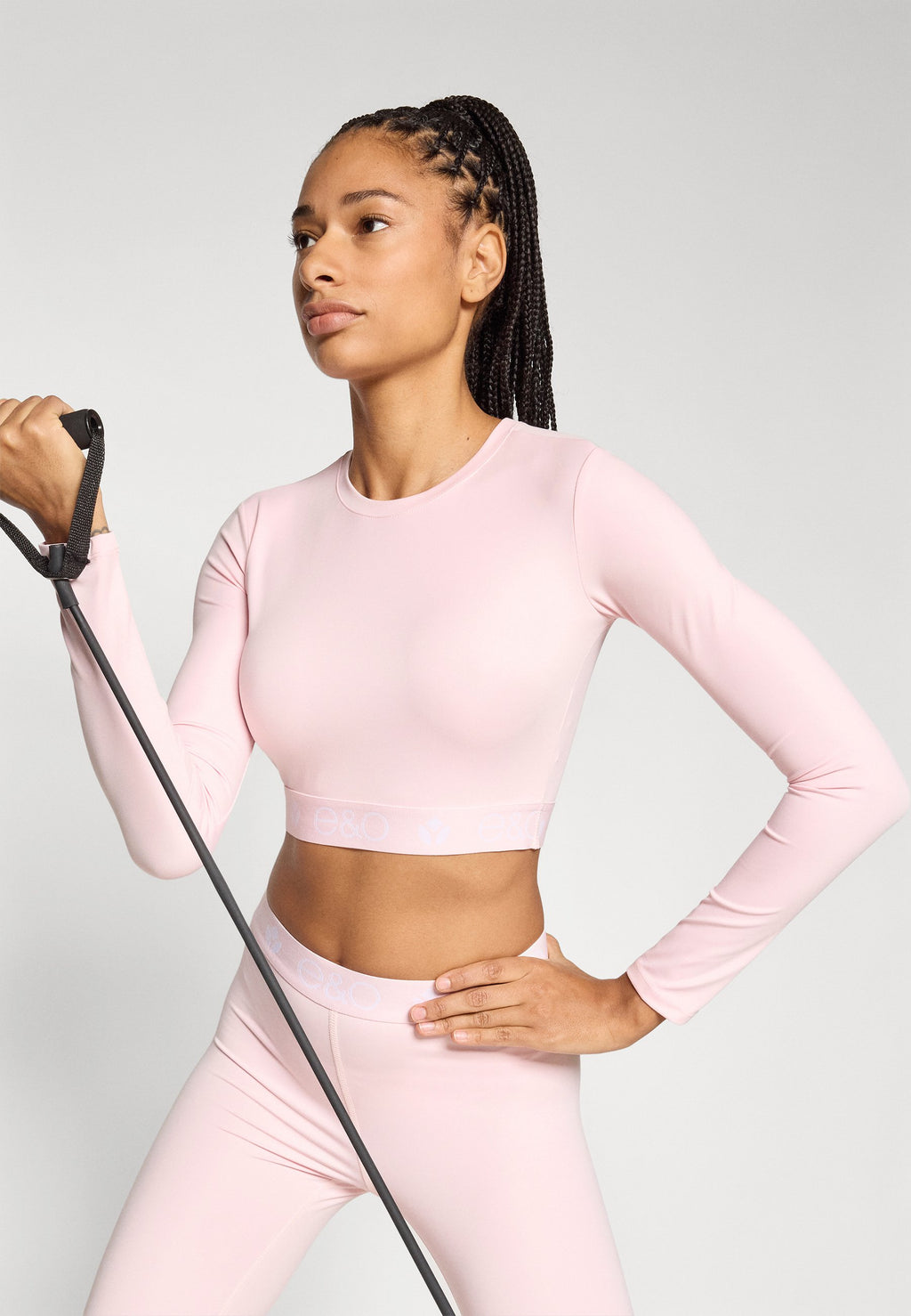 Even&Odd active CROPPED LONG SLEEVE TOP
