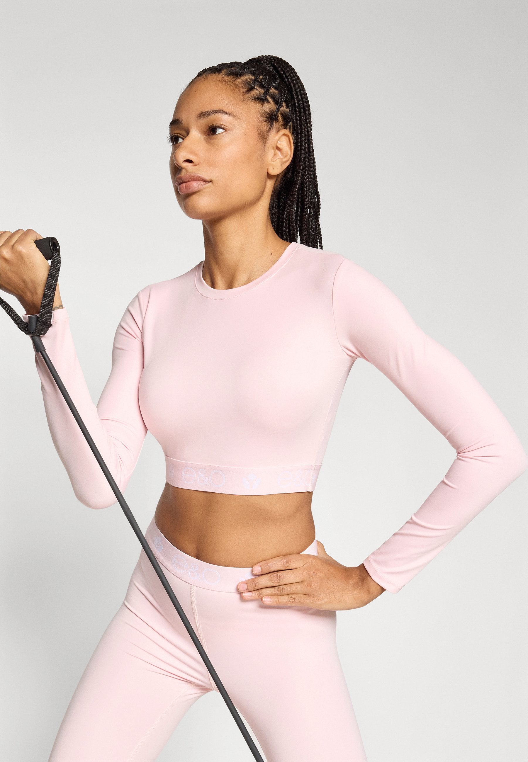 Even&Odd active CROPPED LONG SLEEVE TOP
