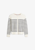 Tommy Hilfiger CO JERSEY FINE GG C-NK LS CARDI - CO JERSEY FINE GG - Cardigan - ecru marine