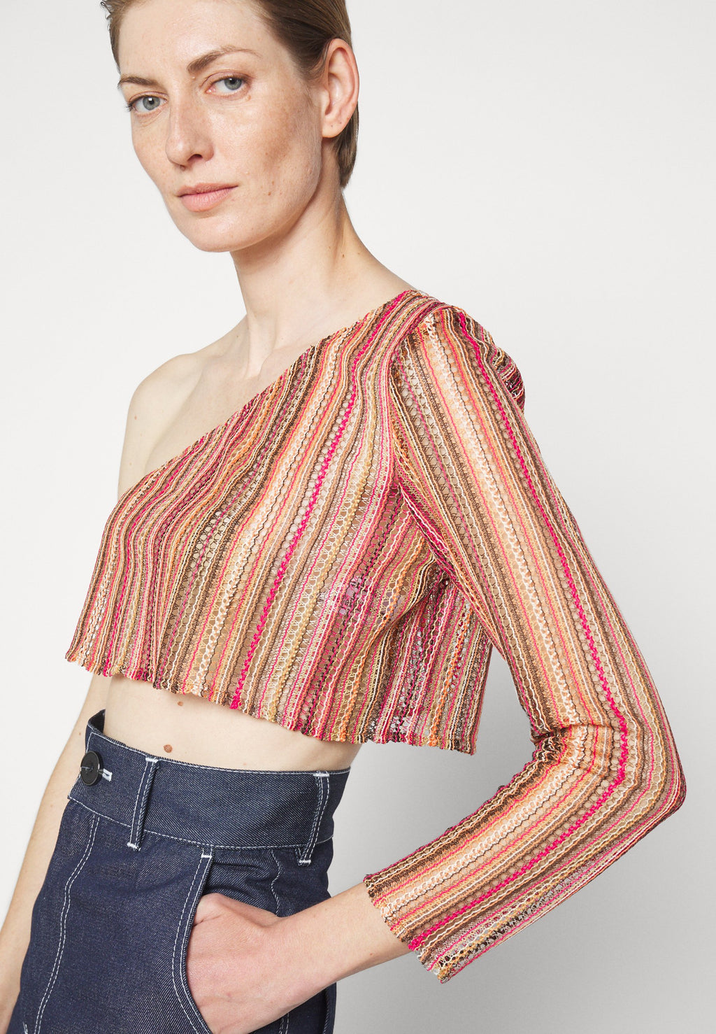TOMMAZO ISIDOR ONE SHOULDER CROP