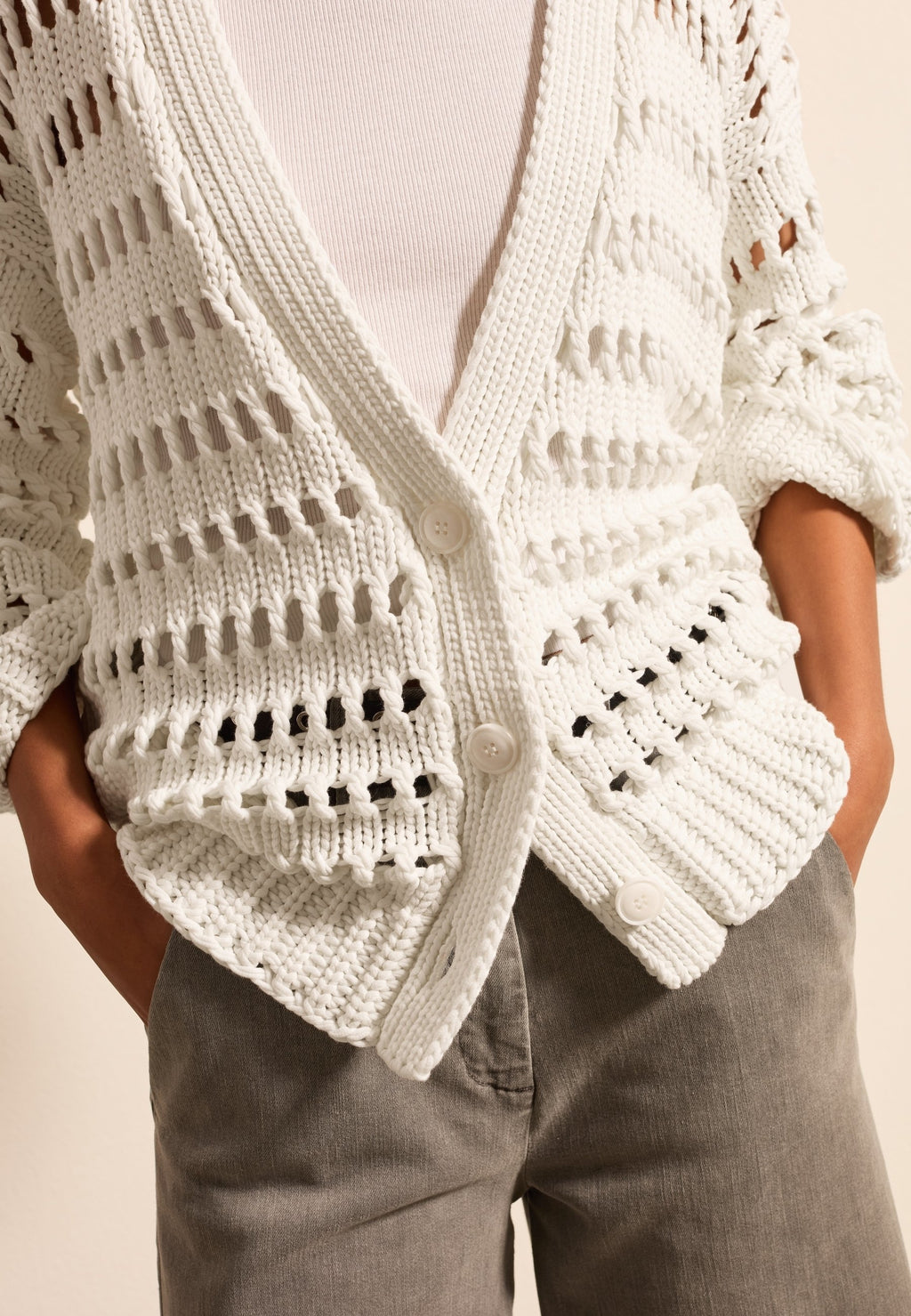 Stefanel OVERSIZED OPENWORK