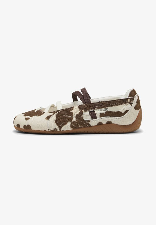 Puma SPEEDCAT BALLET COW WNS - Ballet pumps - chocolate brown-warm white