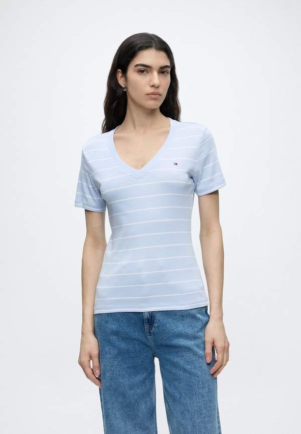 Tommy Hilfiger CODY  - Basic T-shirt - breezy blue / ecru
