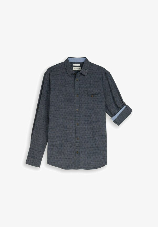 TOM TAILOR Shirt - navy blue structure