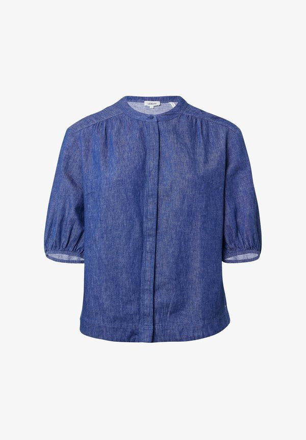 s.Oliver BLUSE - Button-down blouse - blau