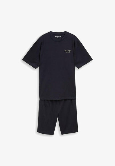 TOM TAILOR TOM TAILOR UNTERWÄSCHE PYJAMA-SET - Pyjama top - blue-dark-solid