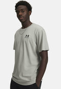 Under Armour S UA LOGO EMBROIDERED HEAVYWEIGHT SHORT SLEEVE - Print T-shirt - titanium