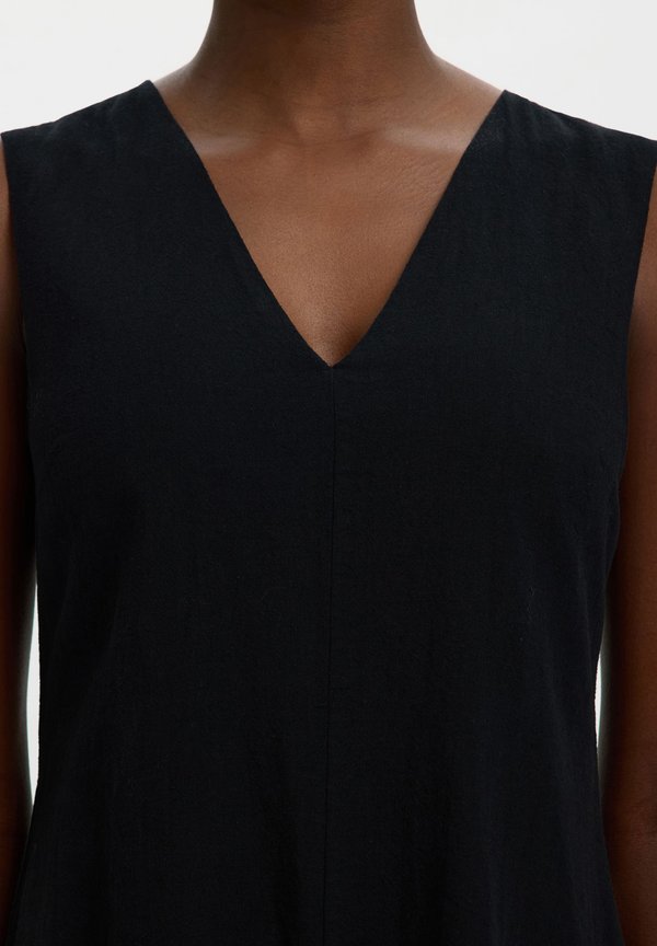 Selected Midi linen blend