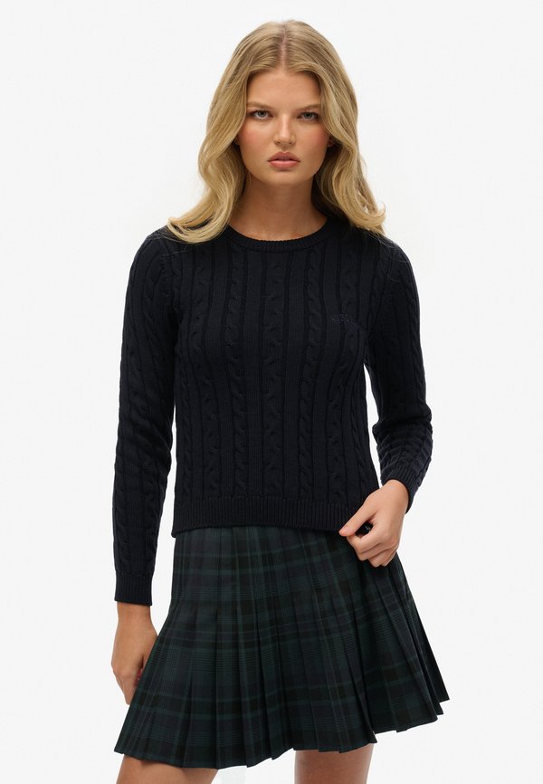 Superdry & Co ESSENTIALS CABLE - Jumper - eclipse navy