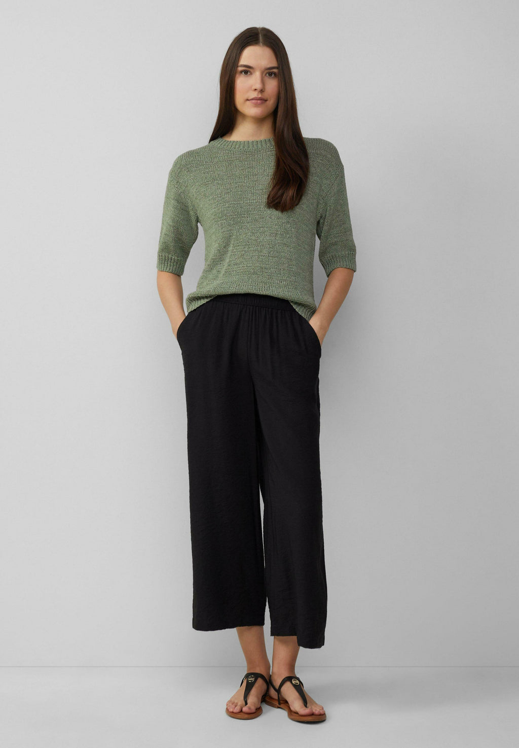 FLIESSENDE CULOTTE IM RELAXED FIT MIT FRENCH Media 5