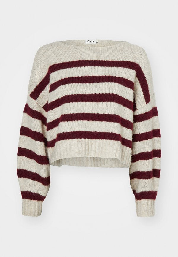ONLY ONLAYA LIFE L/S BOATNECK CC KNT - Jumper - birch