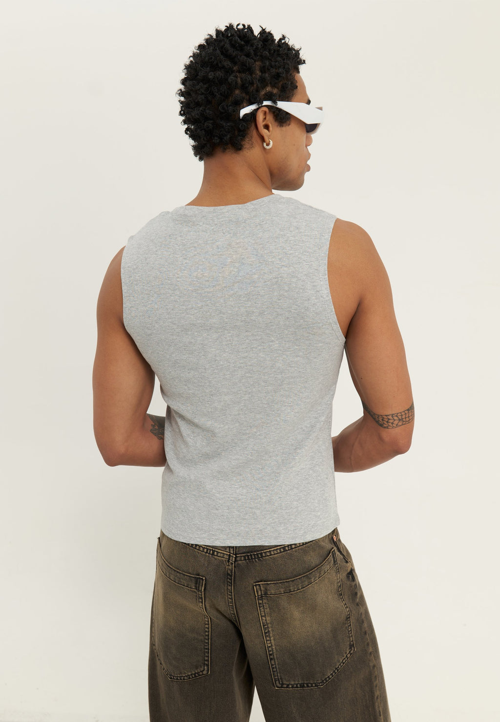 YOURTURN BASIC RIB MUSCLE TANKS UNISEX 2 PACK