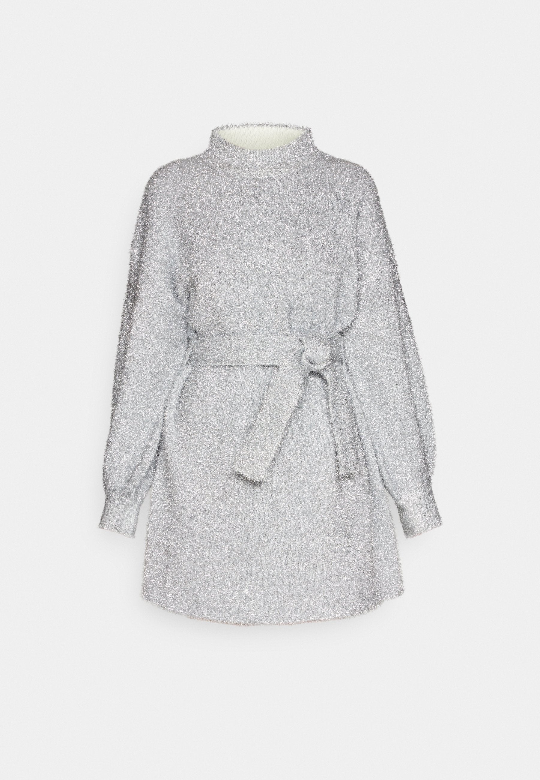 Never Fully Dressed LYON TINSEL BELTED MINI DRESS