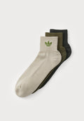 adidas Originals 1/4 3PACK - Socks - medium dark khaki/wonder beige/legend earth