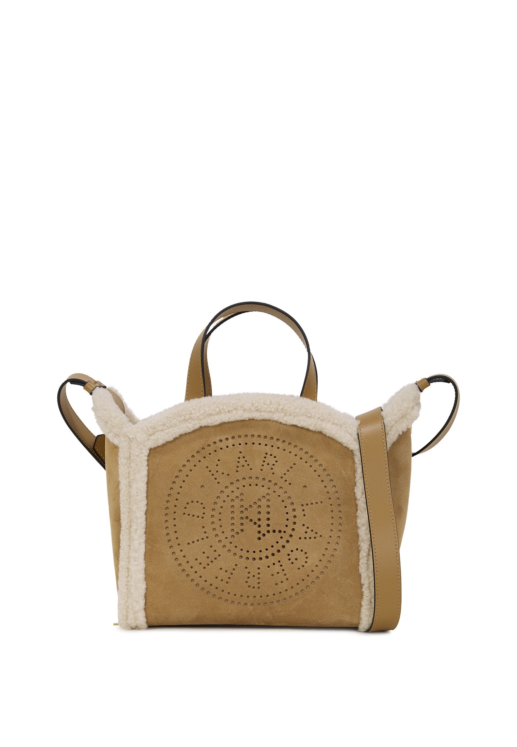 KARL LAGERFELD CIRCLE TOTE SHEARLING