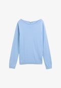 TOM TAILOR BASIC BOAT NECK - Jumper - light fjord blue