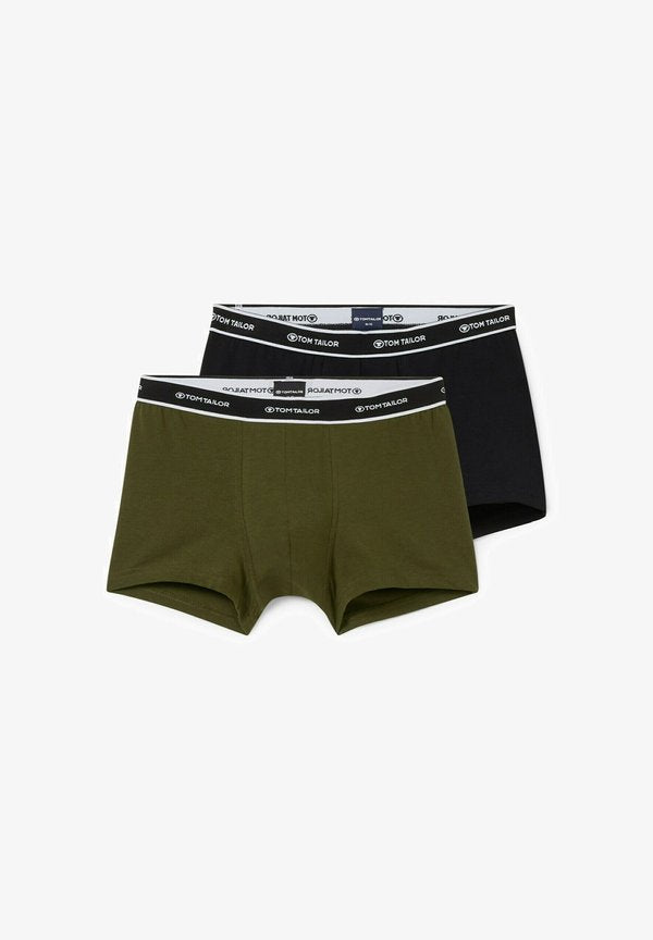 TOM TAILOR 2-PACK - Trunks - dark green uni