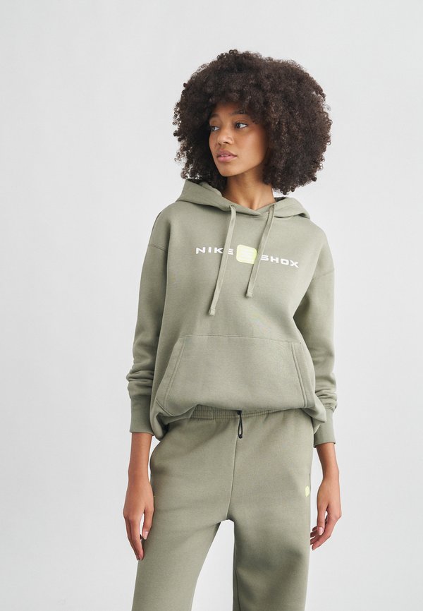 Nike Sportswear SHOX PHOENIX HOODIE - Hoodie - silver coloured/sage