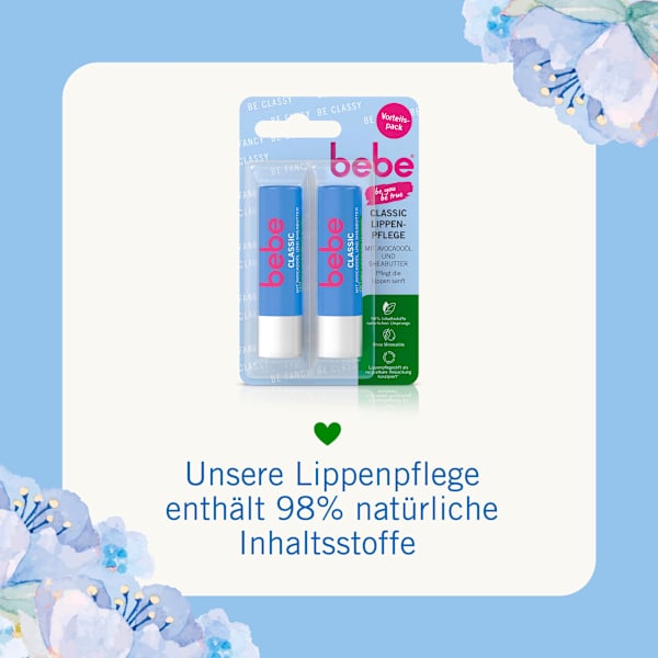 Lippenpflege Classic Doppelpack (2 x 4,9g) bebe