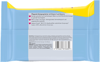 Pflegende Reinigungstücher mit Vitamin E und Glycerin bebe