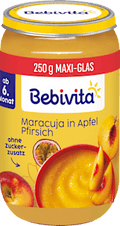 Früchte Maracuja in Apfel mit Pfirsich, ab dem 6. Monat Bebivita
