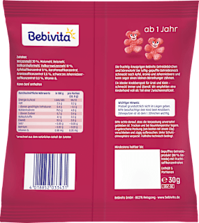 Kindersnack Getreide-Bärchen mit Superfrüchte, ab 1 Jahr Bebivita