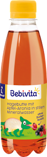 Stilles Mineralwasser mit Hagebutte und  Apfel-Aronia ab dem 5. Monat Bebivita