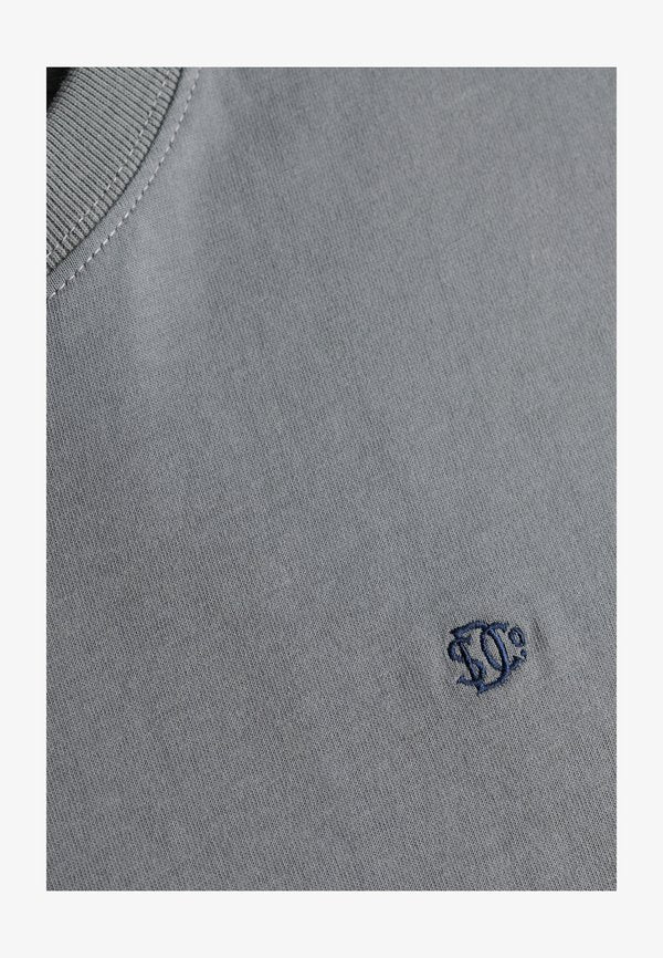 Superdry & Co SUPERDRY ESSENTIAL SD&CO LOGO EMBROIDERED T-SHIRT.. - Basic T-shirt - stormy weather blue navy