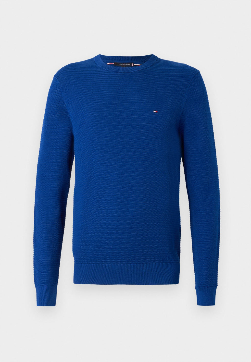 TEXTURED KNIT CREW NECK JUMPER Media 1