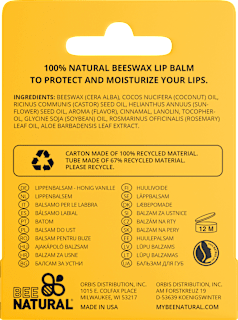 Lippenpflege Honig Vanille BEE NATURAL