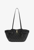 Guess YESBA GIRLFRIEND SHOULDER SATCHEL - Handbag - coal logo